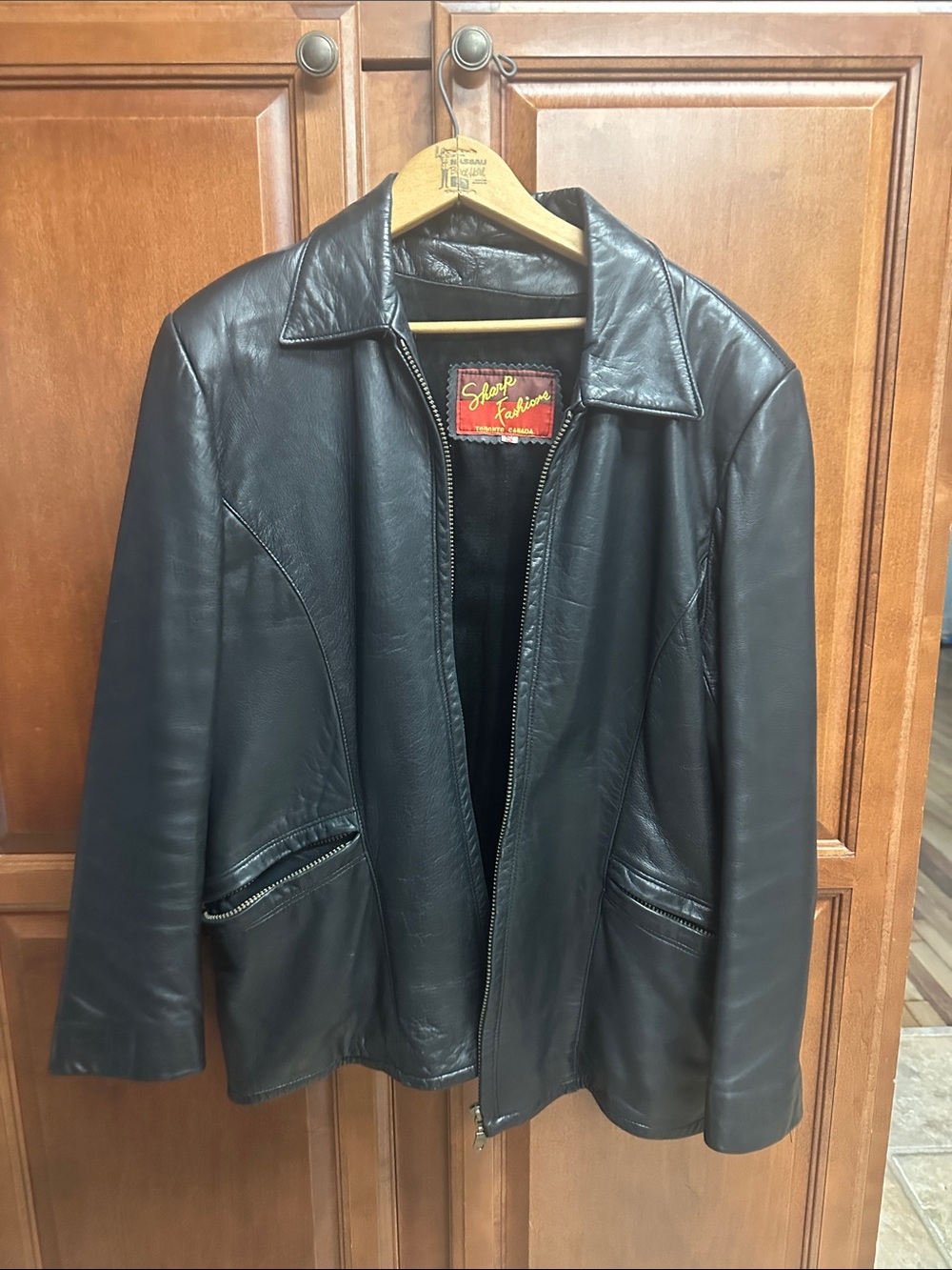 Slip-on Black Leather Jacket -